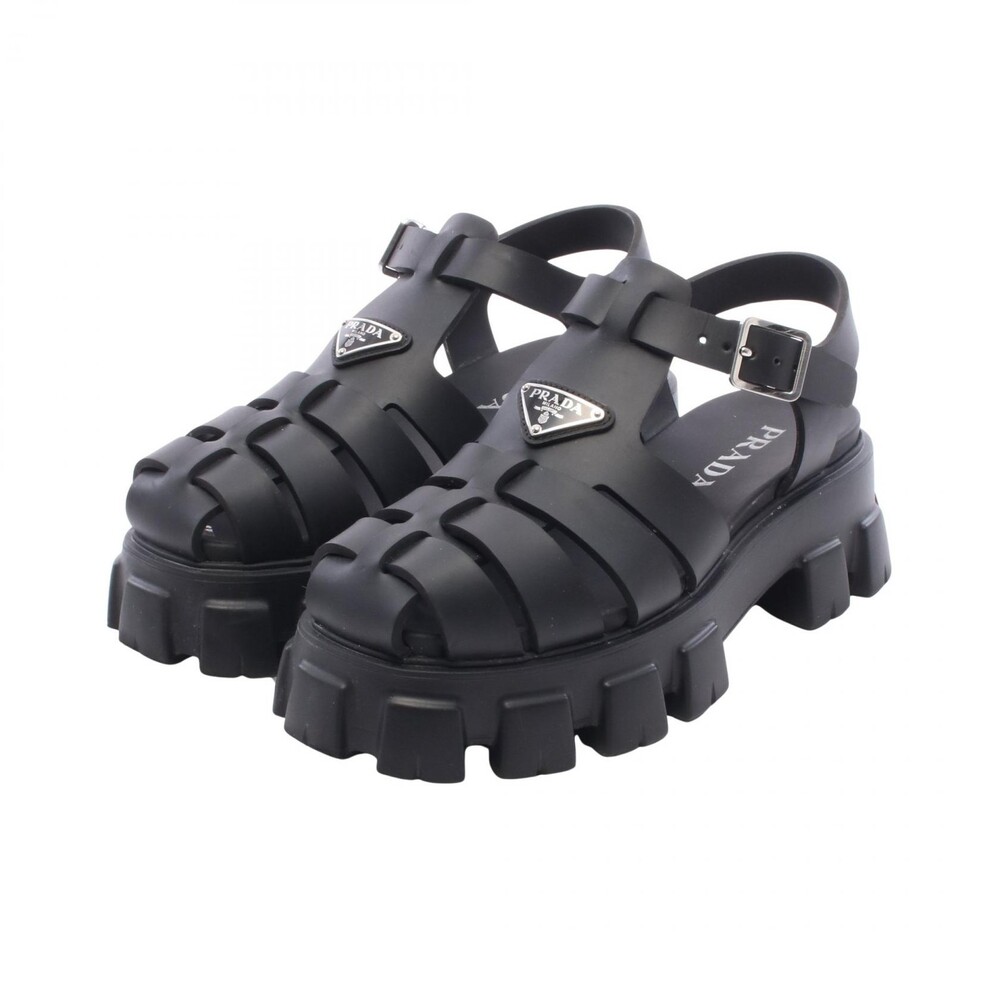 Prada Monolith Triangle Logo Sandals #362765P85B